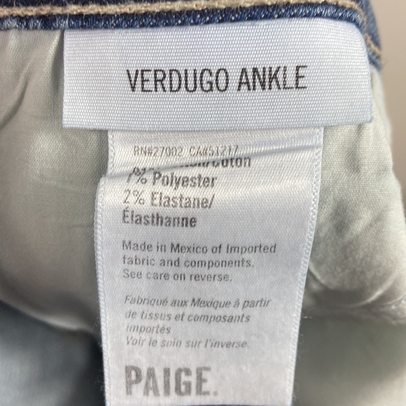 PAIGE Verdugo Ankle Distressed Knee Jeans Size 27 - Picture 4 of 10